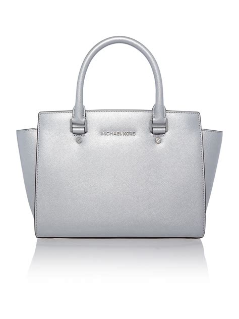 michael kors small silver purse|Michael Kors medium black silver.